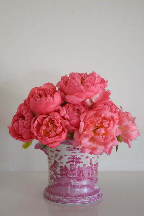 pink peonies