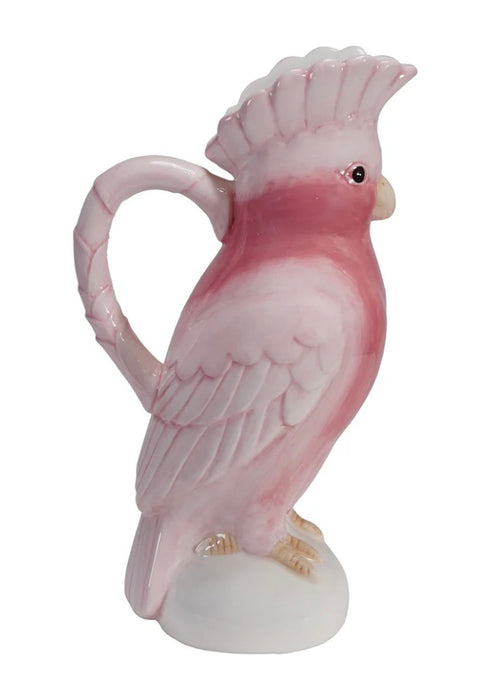 Ceramic Cockatoo Pitcher/Vase