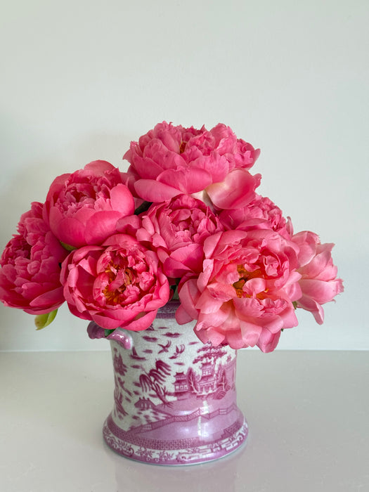 pink peonies