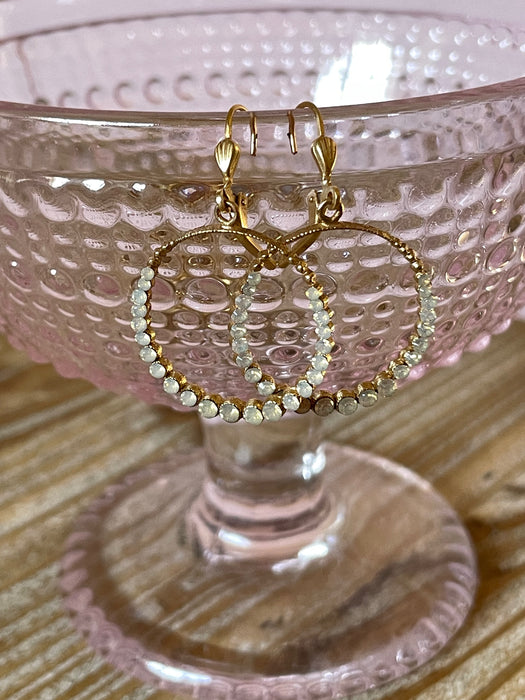 stone hoop earrings