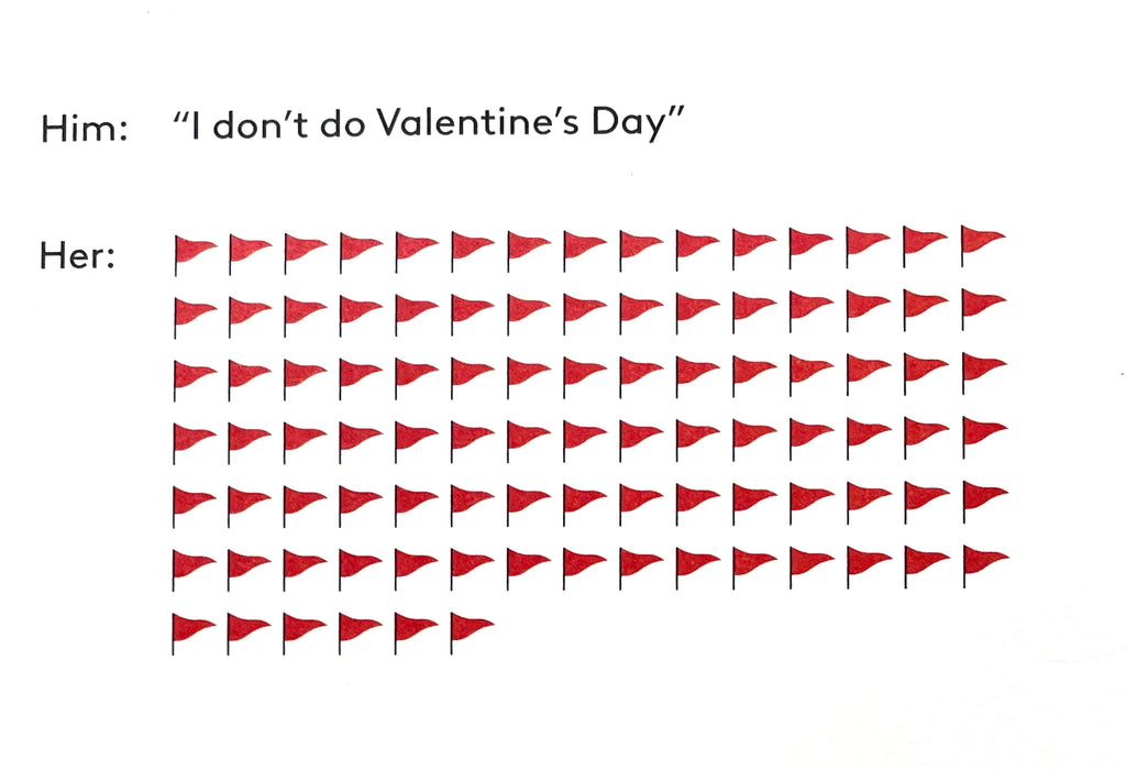 RED FLAG VALENTINE CARD