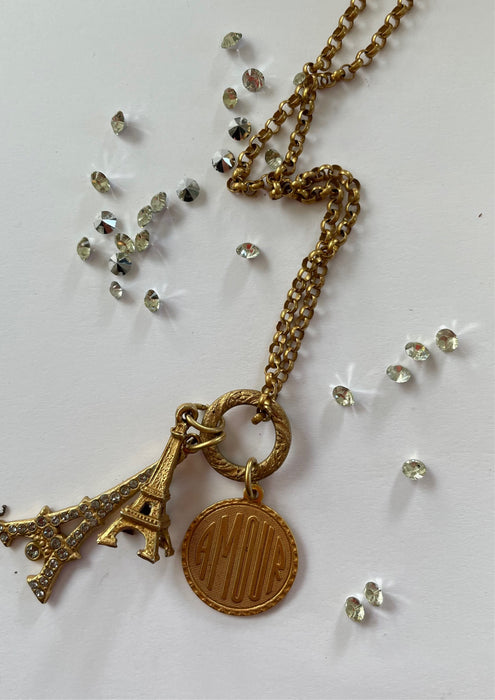 Paris charm necklace