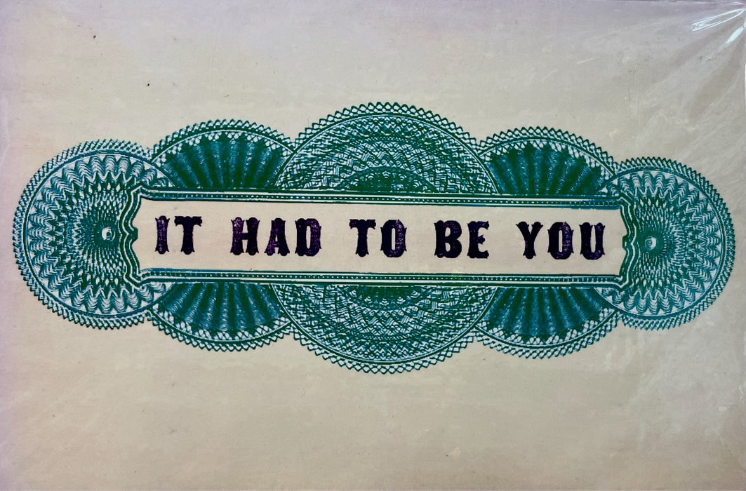 it had to be you postcard