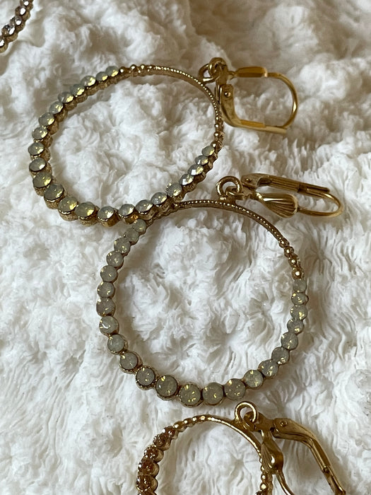 stone hoop earrings