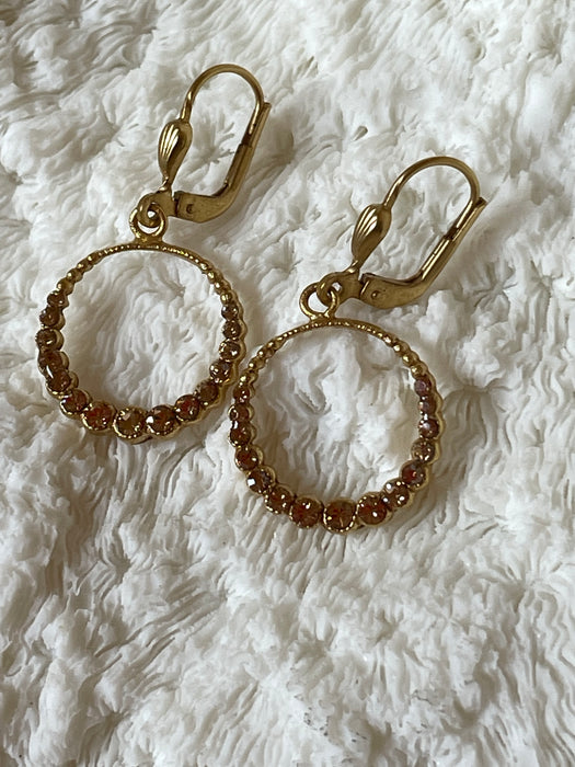 stone hoop earrings